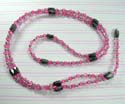Fashion holiday gift for body and spiritual care wholesale, magnetic hematite wrap with multi pink rhinestone and Bali beads
