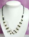 wholesale hematite jewelry - hematite beaded necklace with cat eye power bead