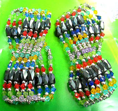 Hematite magnetic jewelry gift shopping supplier wholesale magnetic hematite wrap features multi assorted color beads